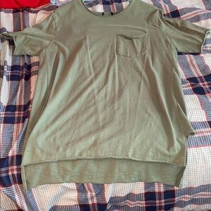 Long cut olive t shirt